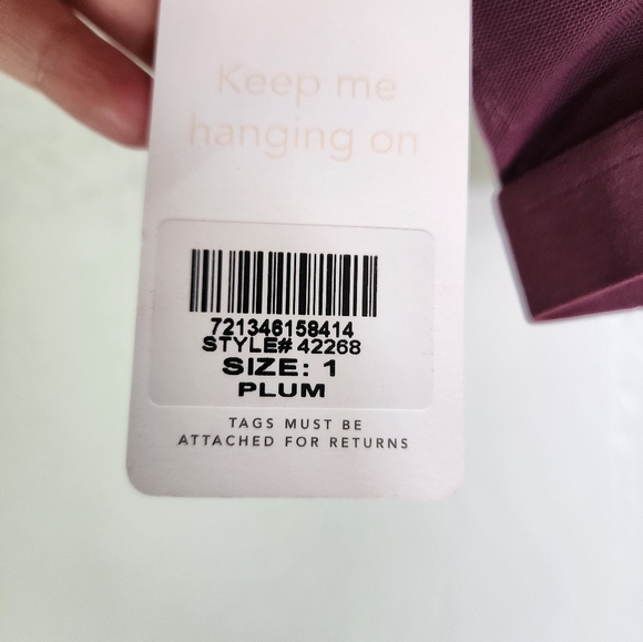 NEW Lively Mesh Trim Plum Bralette Size 1 - Picture 7 of 8